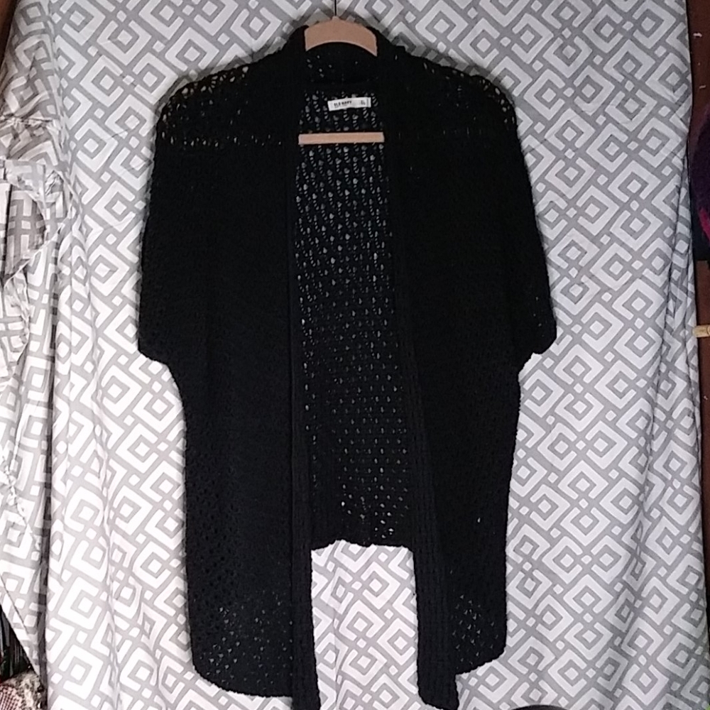 Black crochet XL Old Navy cardigan